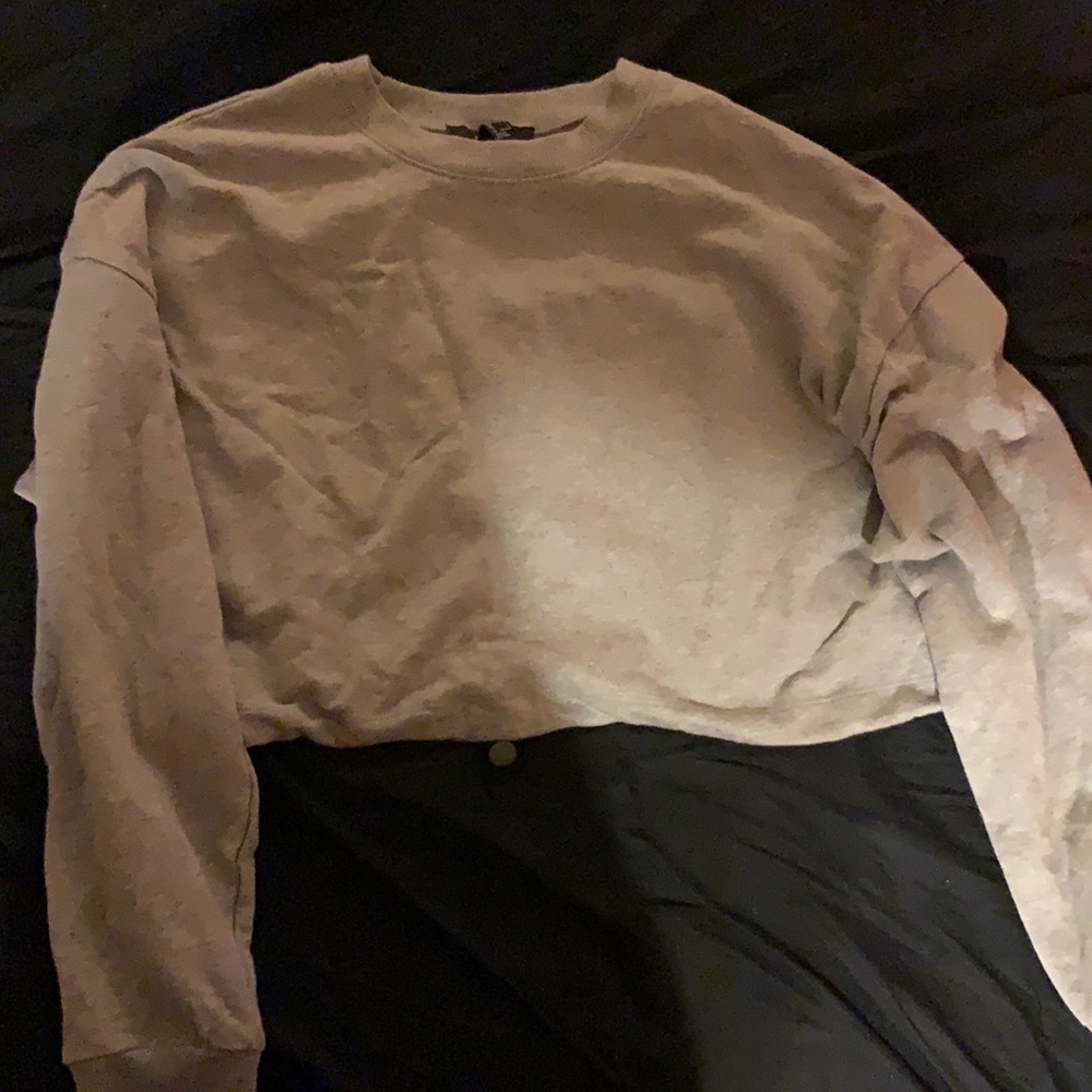 Gray cropped sweater